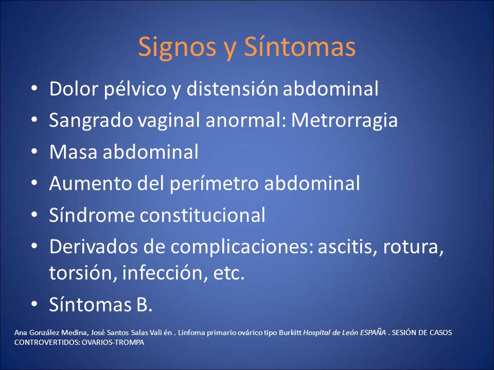ascitis y dolor pélvico